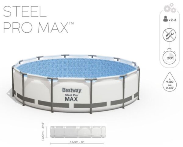 Bazen Steel Pro Max okrugli 366x100-Bestway